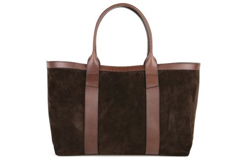 suede leather tote bag